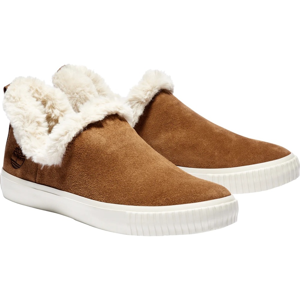 Timberland - Skyla bay lined slip on shoes in rust suede